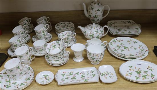 A Wedgwood wild strawberry pattern tea service